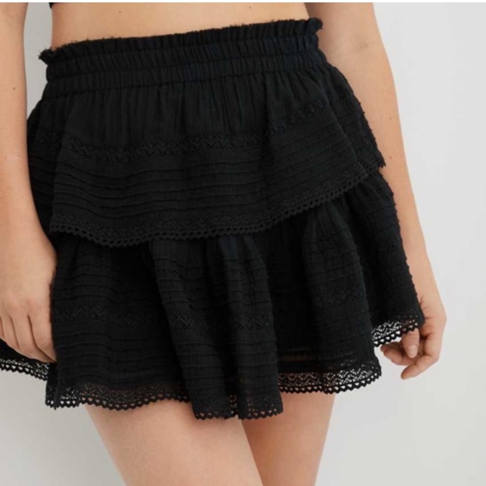 aerie rock n ruffle skirt